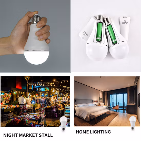 도매 5W 7W 9W 15W E27 SMD 충전식 비상 스마트 LED 전구